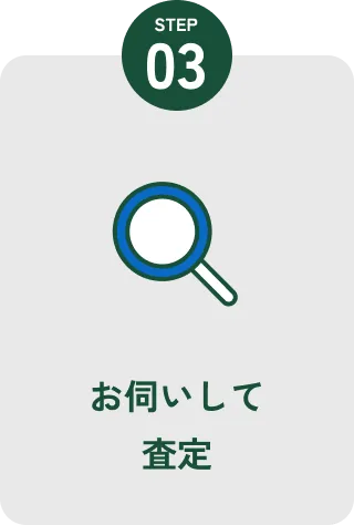 ステップ3：お伺いして査定